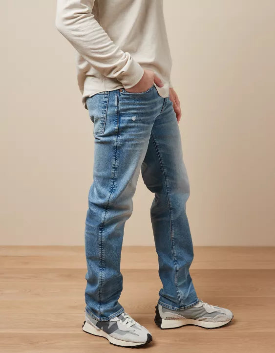 Mens Scratch Jeans Pants for Men Stylish Slim Fit Stretch Jeans Denim Men  Pant, Grey Colour, 30W Size -